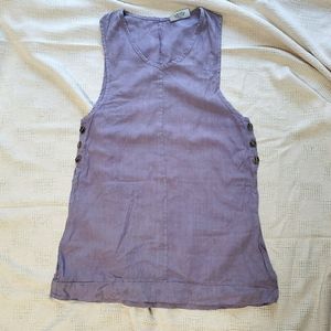 Lilac purple 100% linen slouchy summer dress